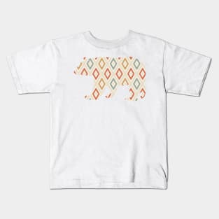 Bear Silhouette with Pattern Kids T-Shirt